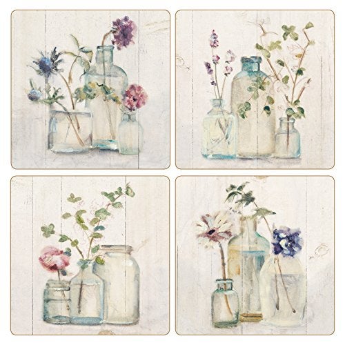 CoasterStone "Blossoms On Birch" Absorbent Coasters (Set of 4), 4-1/4", Multicolor - Image 5