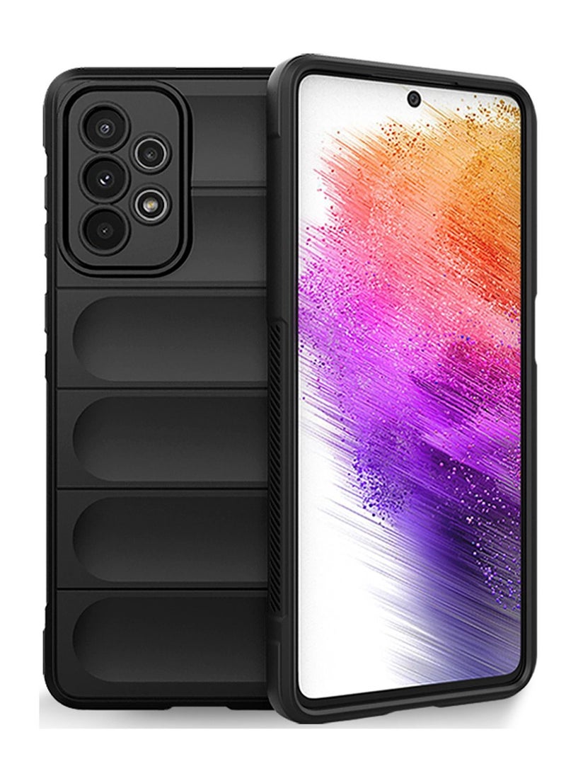 ماركة غير محددة - غطاء هاتف واقٍ مقاوم للصدمات لهاتف Samsung Galaxy A73 أسود - Image 1
