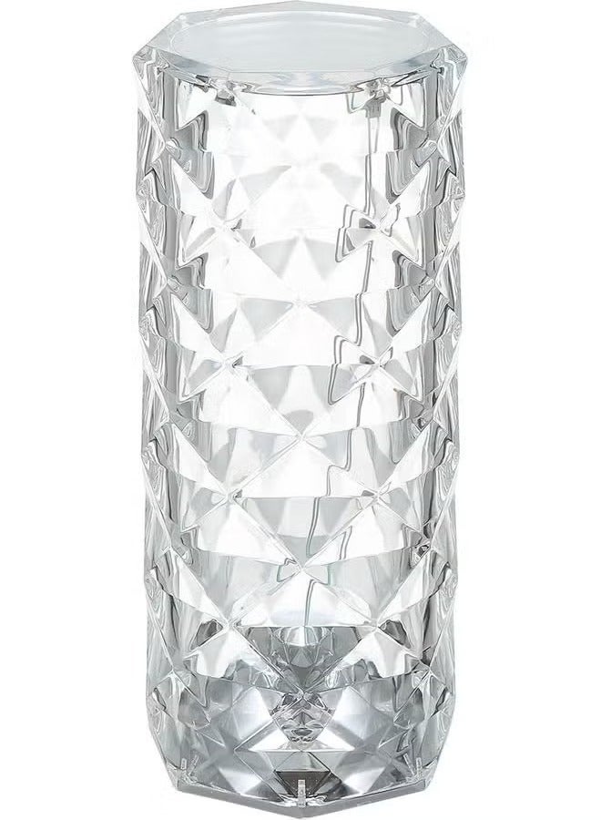 أكاليكس ضوء ليلي كريستالي قابل للتعديل بمنفذ USB بجانب السرير، شفاف، 27×13 سم - Image 1