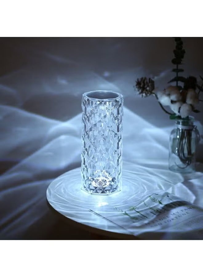 أكاليكس ضوء ليلي كريستالي قابل للتعديل بمنفذ USB بجانب السرير، شفاف، 27×13 سم - Image 3