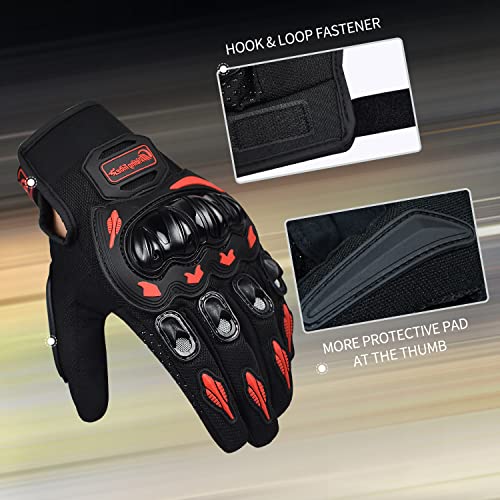 ELCYCO Motorcycle Gloves for Women Summer Motorbike Riding Gloves Touchscreen Full Finger Dirt Bike for Road Racing, Cycling, Climbing Motocross(M) - Image 2