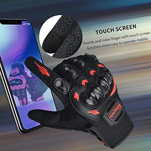 ELCYCO Motorcycle Gloves for Women Summer Motorbike Riding Gloves Touchscreen Full Finger Dirt Bike for Road Racing, Cycling, Climbing Motocross(M) - Image 3