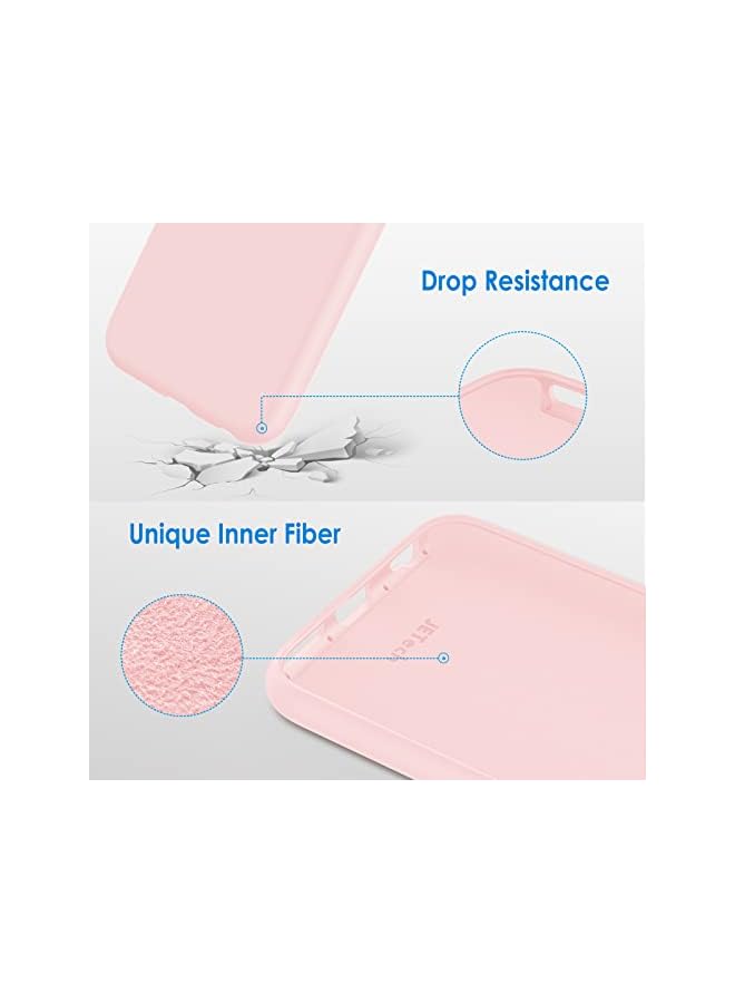 جي تيك علبة السيليكون متوافقة مع iPhone 6s و iPhone 6 4.7 بوصة ، حالة وقائية حريرية كاملة لللمس ، وغطاء مقاوم للصدمة مع بطانة الألياف الدقيقة (وردي) - Image 4