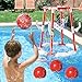 WATUDOU Pool Basketball Hoop Toys for Kids Ages 48 812 Adult Summer Outdoor Swimming Pool Games Water Play Toys Family Party for Kids 2 in1 Pool Basketball Hoop Ring Game with 4 Balls 12 Rings Pump - Image 4