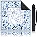 Sonwyoung Chinoiserie Mahjong Mat with 1 Carrying Bag 315 x 315 Blue and White Rubber Anti Slip and Noise Reduction Multi Purpose Game Table Cover for Card Board Tile Games - Image 3
