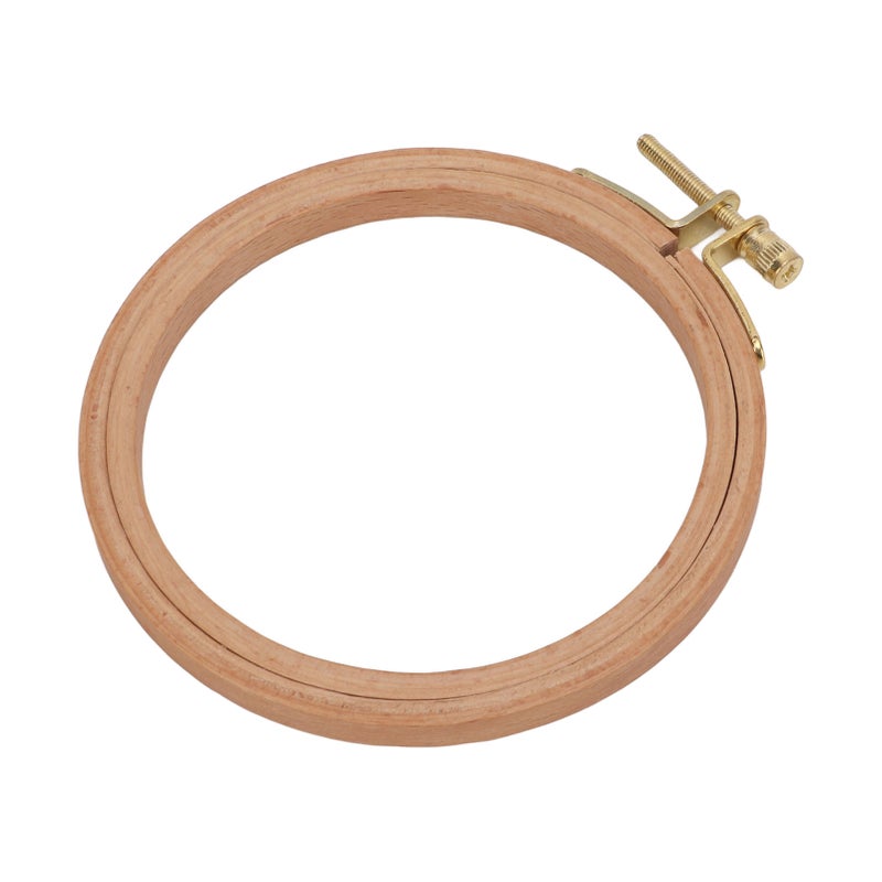 Embroidery Hoop Approx 4.1in Double Layers Natural Bamboo Lightweight Durable Easy Operation Mini Embroidery Hoop - Image 1