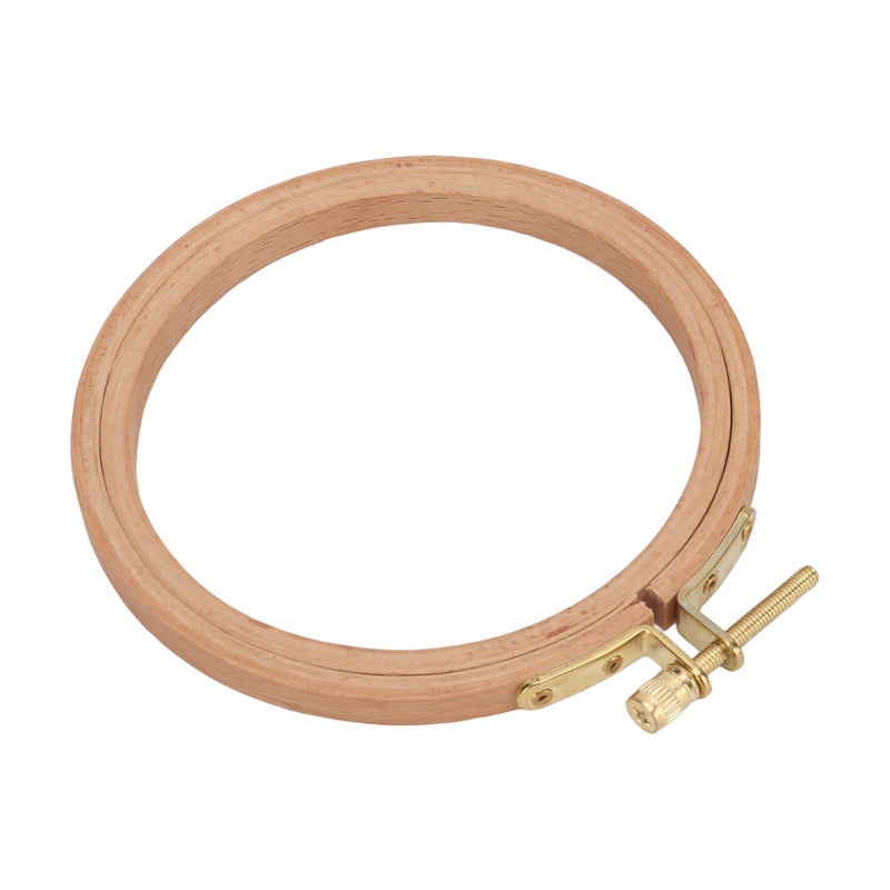 Embroidery Hoop Approx 4.1in Double Layers Natural Bamboo Lightweight Durable Easy Operation Mini Embroidery Hoop - Image 5