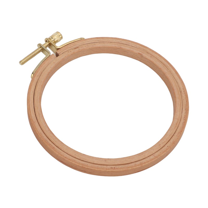 Embroidery Hoop Approx 4.1in Double Layers Natural Bamboo Lightweight Durable Easy Operation Mini Embroidery Hoop - Image 4