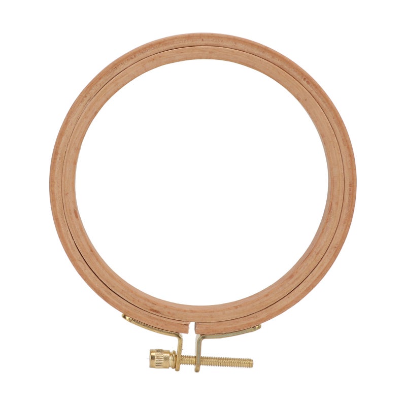 Embroidery Hoop Approx 4.1in Double Layers Natural Bamboo Lightweight Durable Easy Operation Mini Embroidery Hoop - Image 3