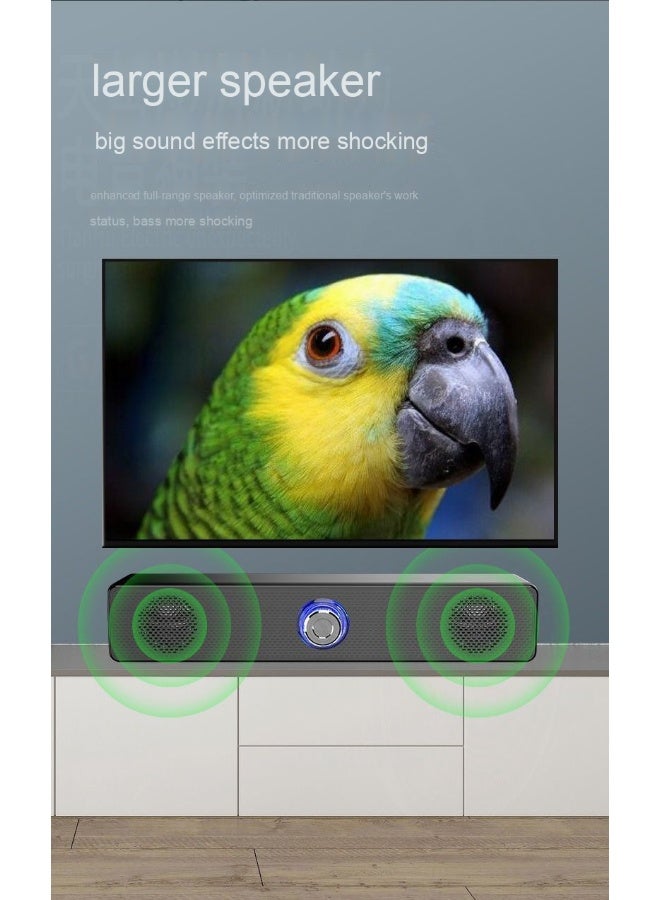 مكبر صوت حاسوب مزدوج بضعيف استريو للمنزل، مكبر صوت سلكي وبلوتوث للكمبيوتر المكتبي واللابتوب مع قاعدة صوت عميق للغاية - Image 3