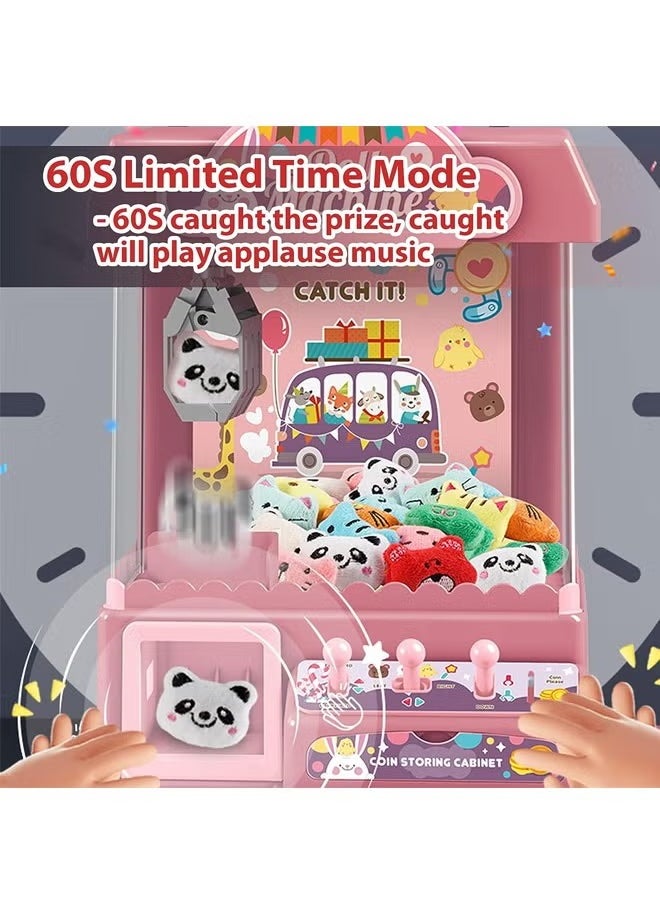 DIY Doll Machine for Kids, Mini Claw Machine, Electronic Arcade Game Indoor Toy with Music & Light Candy Grabber & Prize Dispenser Vending Machine for Home Party Birthday Gifts Cool Toys  - Image 5