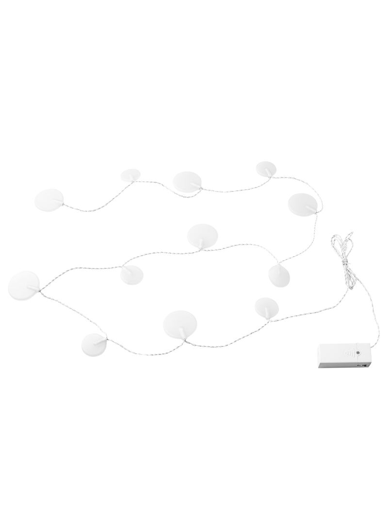 AS SEEN ON TV LED lighting chain with 12 lights battery operated Pebbles white 