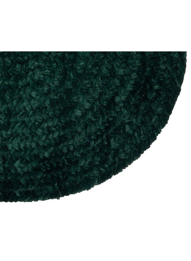 Better Trends Chenille Solid Braid Collection is Durable and Stain Resistant Reversible Indoor Area Utility Rug 100% Polyester in Vibrant Colors, 24" x 72" Runner, Emerald Green