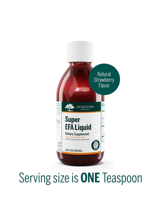 Genestra Brands Super EFA Liquid | EFA Supplement to Support Cardiovascular, Brain, Eyes, and Nerves | 6.8 fl. oz. | Natural Strawberry Flavor - Image 3