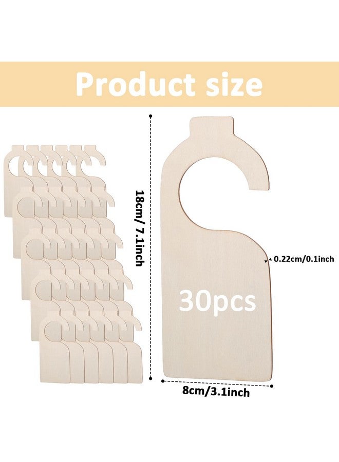 LLOUSSAK 30 Pieces Blank Closet Dividers, Wooden Closet Size Divider, Blank Organizers Hanger Separators Hanging Closets Dividers with Marker Pen for Home Nursery Clothes - Image 2