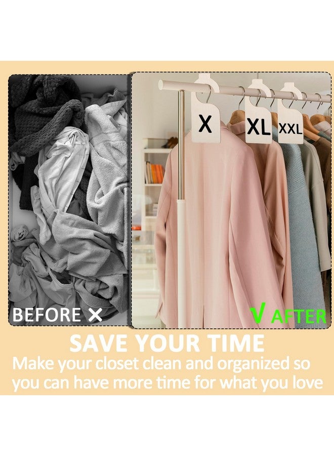 LLOUSSAK 30 Pieces Blank Closet Dividers, Wooden Closet Size Divider, Blank Organizers Hanger Separators Hanging Closets Dividers with Marker Pen for Home Nursery Clothes - Image 5