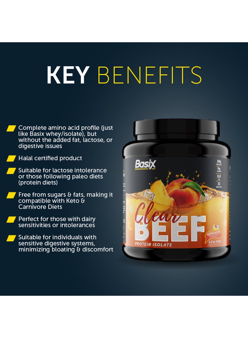 باسيكس بروتين لحم بقري معزول بنكهة شاي الخوخ المثلج 2.2 رطل - Image 4