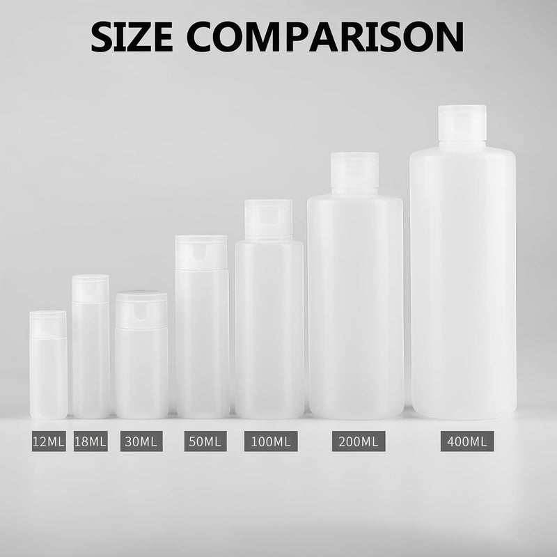 UPSTORE 2PCS Empty Refillable Plastic Clear Soft Tube Squeeze Bottle Jars With Flip Cover Cosmetic Makeup Packing Storage Holder Containers for Toner Lotion Shower Gel Cleaser Shampoo (400ml/13.3oz) - Image 4