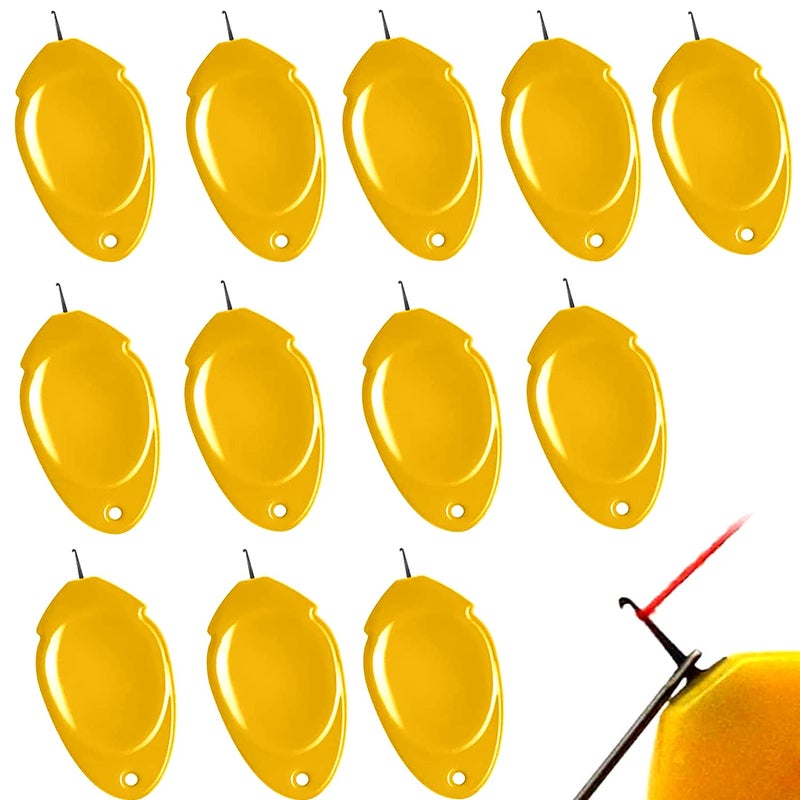 Jasol Needle Threaders, 6 Pcs Simple Threader for Needles Suit, for Hand Sewing and Sewing Machine, Sewing Needle Threader for Small Eye Needles (Yellow) - Image 1