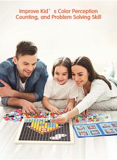 GROIC Mosaic Puzzles Wooden Puzzles for Kids, Early Learning Educational Toys DIY Puzzles, Vegetarian Board Game Montessori STEM Toys  - Image 5