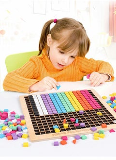 GROIC Mosaic Puzzles Wooden Puzzles for Kids, Early Learning Educational Toys DIY Puzzles, Vegetarian Board Game Montessori STEM Toys  - Image 2
