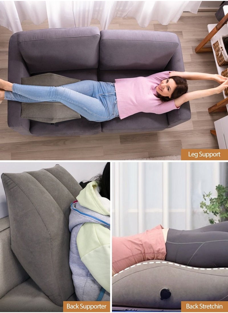 HomarKet - Leg Positioner Pillows, Leg Elevation Pillows for Relieve Muscle Fatigue, Promote Blood Circulation and Reduce Swelling, Inflatable Wedge Pillows for Sleeping, Post-Operative Recovery - Image 1
