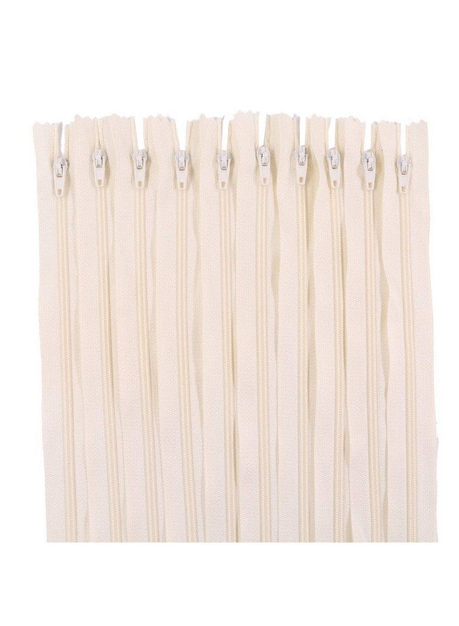 ريناشد سحابات نايلون ملفوفة من Renashed، 60 قطعة، مقاس 12 بوصة، مناسبة للخياطين والخياطين والحرف اليدوية (لون بيج) - Image 1