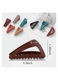 Y&D Hair Clips for Women Girls Fine Hair, Nonslip French Claw Medium Thick Strong Hold Matte Jaw Triangle Claws Clamps 6 pieces  - Image 2