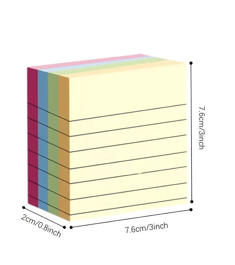 200Pcs Mixed Color Thick Sticky Notes Strong Adhesive Memo Pad for Office Home School - Image 2