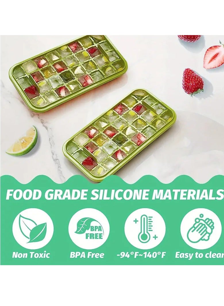 64-Grid Ice Cube Tray with Lid & Bin, Easy-Release Mold for Large Capacity Freezing and Storage, Double-Layer Plastic Design – Perfect Kitchen Accessory for Beverages, and Fresh Fruit Infusions, Ice Cube Trays for Freezer, Beverage Cooling, Transparent Storage, Durable Kitchenware, Easyclean Material. - Image 5