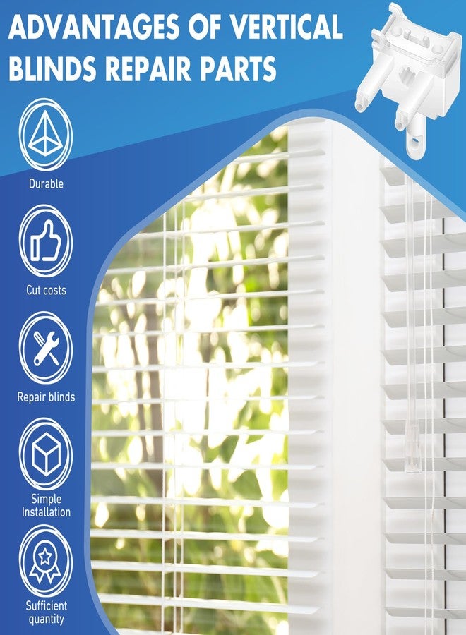 Vercraft 2 Pcs Vertical Blind Wand Control Replacement Vertical Blinds Repair Accessories White Window Blinds Replacement Parts - Image 4