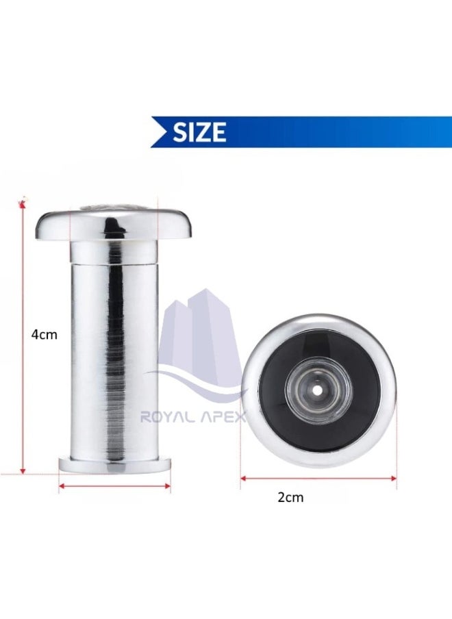 Royal Apex Royal Apex Wide Angle Security Spy Hole Polished Chrome Door Viewer To Front Door, Peep Hole, Door Spyhole, Door Viewers For Safety  - Image 2