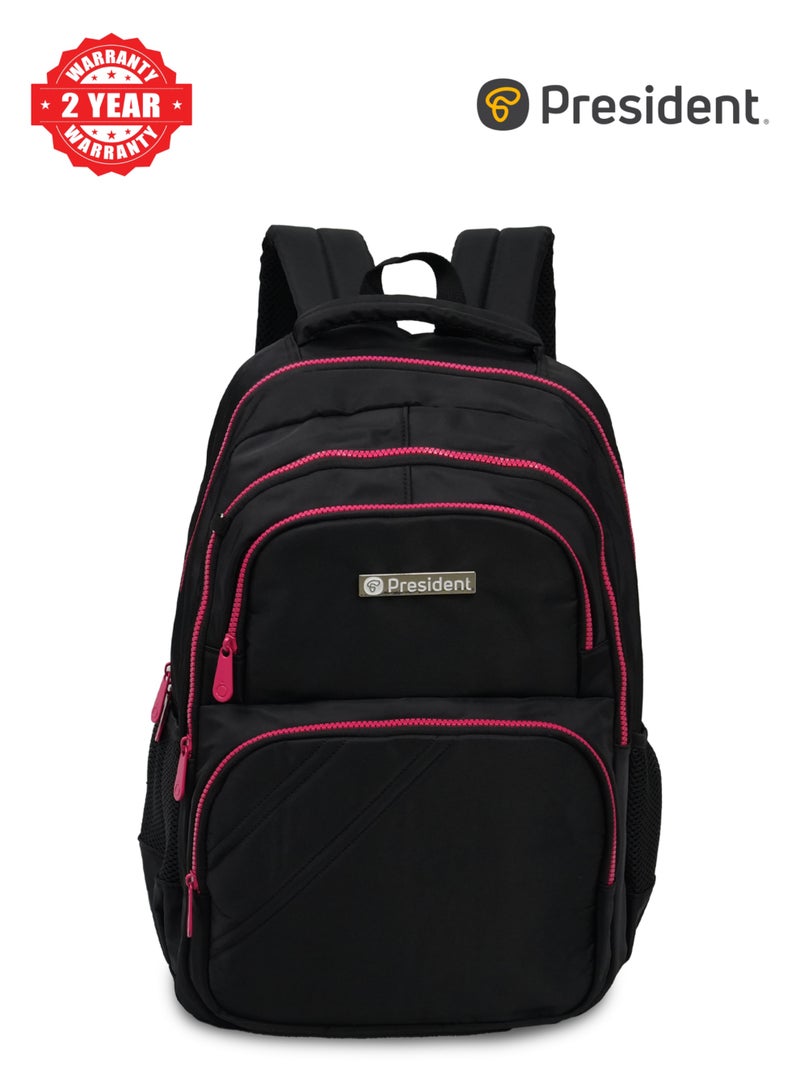 President School Backpack Waterproof Book Bag with Compartments and Doll Pendant for Kids, ( BLACK ) Model-scp0024-17 - Image 1