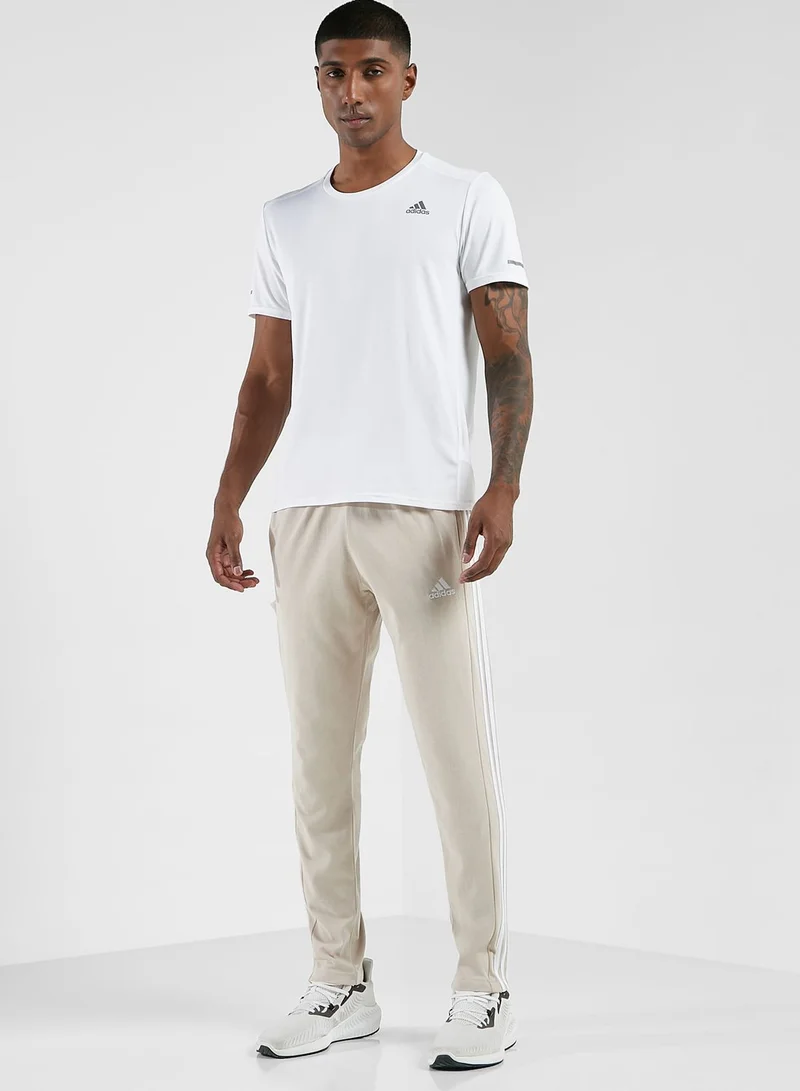 Adidas 3-Stripes Single Jersey Tapered Open Pants