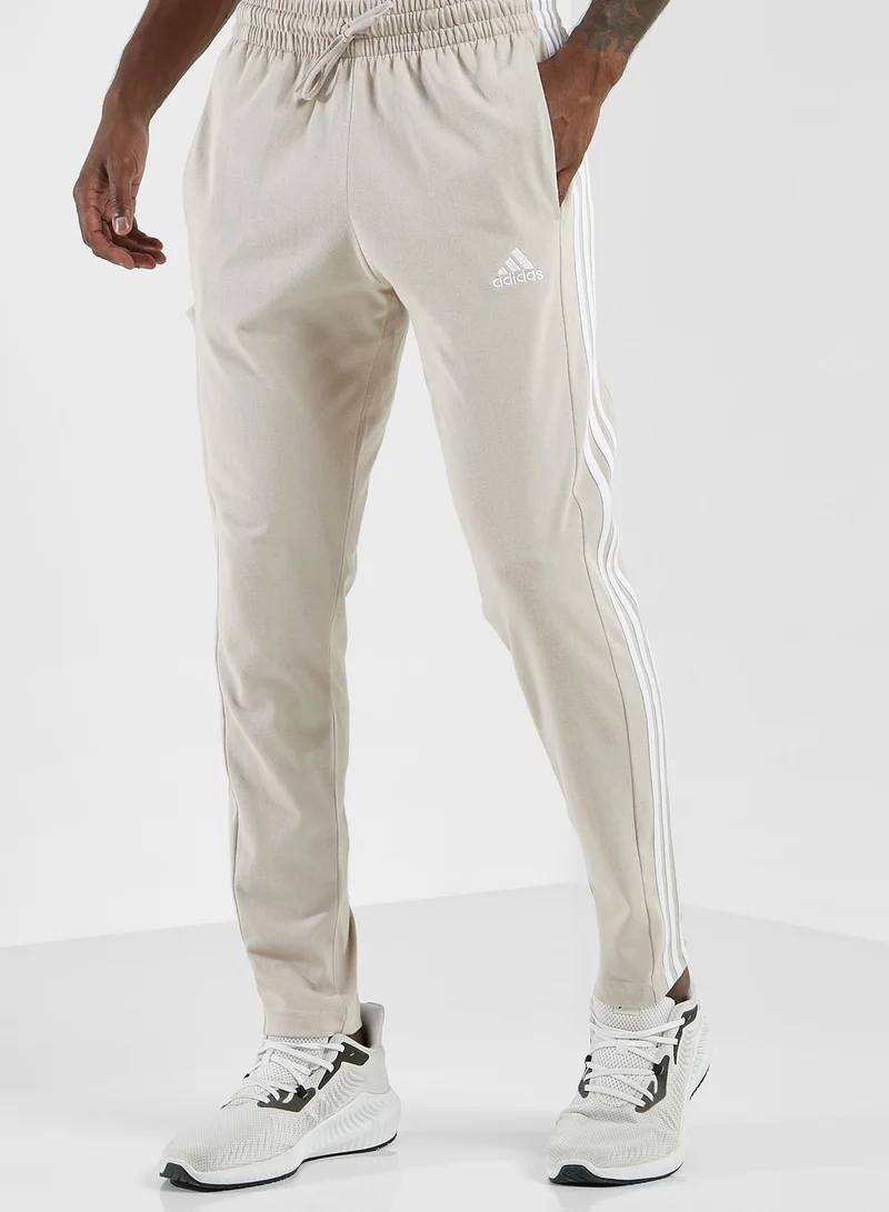Adidas 3-Stripes Single Jersey Tapered Open Pants