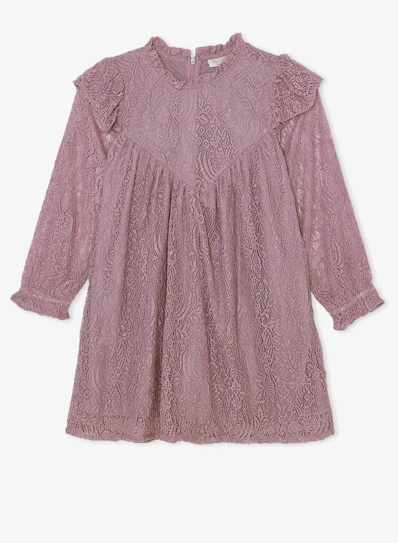 Ripples Girls Lace Party Dress