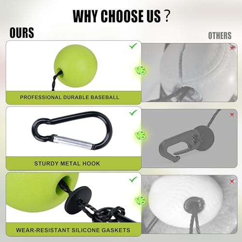 Hikeen Baseball Batting Trainer,Hitting Practice Equipment with 20m Rope,Outdoor Level Rebound Swing Trainer for All Age - Image 2