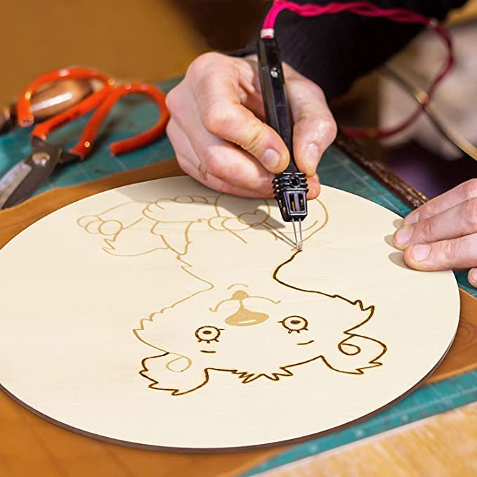 Eduway® 8 Inch Round MDF Board for Mandala, Lippan, Resin Art & Craft, 4mm Thick,Pof 6 Premium Cardboard Material for Artists, Art & Craft - Hard Cutout in Small and Large Sizes (20x20 cms) - Image 5