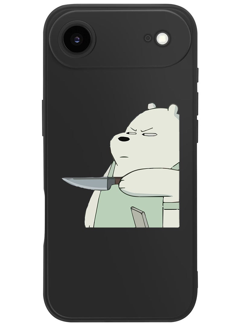 Theodor Protective Slim Fit Case Liquid Silicone Cover with Full Body Protection Anti-Scratch Shockproof Case For Apple iPhone 17 Air (Black) Dont touch my Bag - Image 1