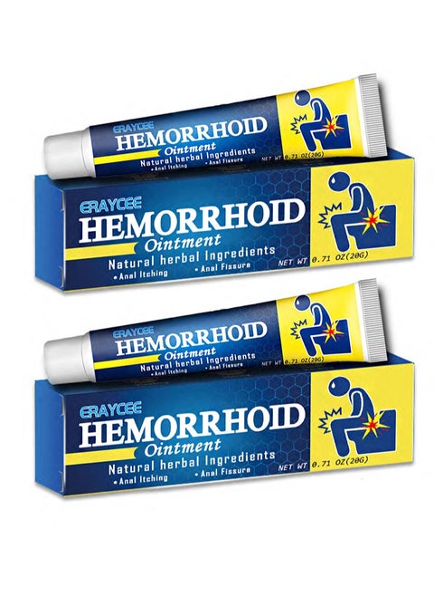 20g Hemorrhoid Ointment, Natural Herbal Ingredients, Fast Pain Relief, Swelling, Elimination Of Hemorrhoids, Powerful Multi-Symptom Pain Relief (2 Pieces)