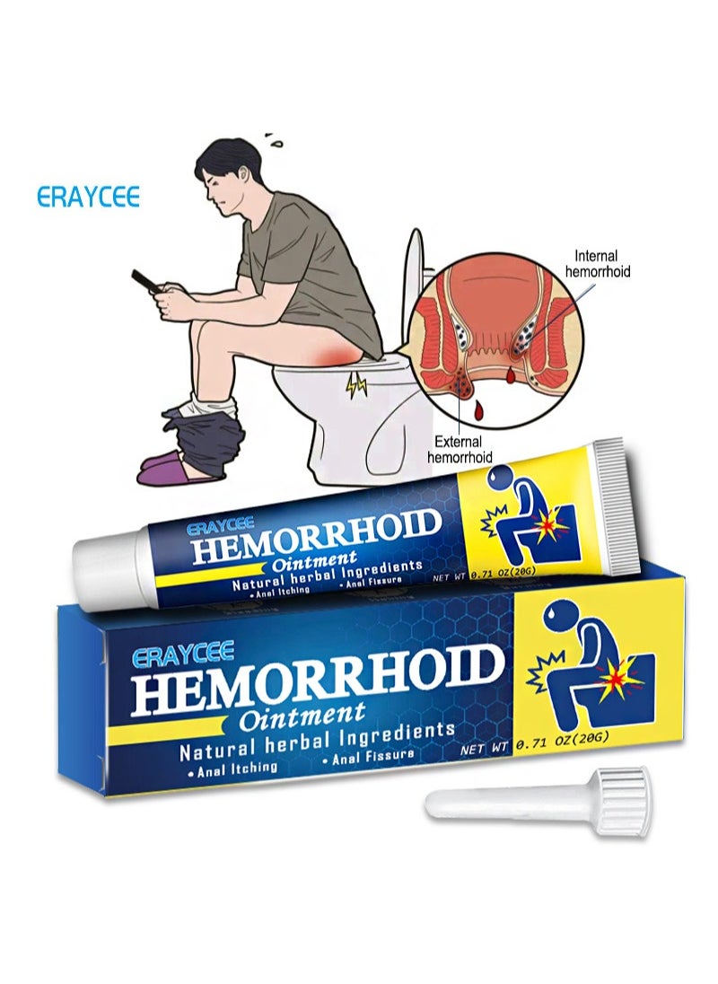 20g Hemorrhoid Ointment, Natural Herbal Ingredients, Fast Pain Relief, Swelling, Elimination Of Hemorrhoids, Powerful Multi-Symptom Pain Relief (2 Pieces)