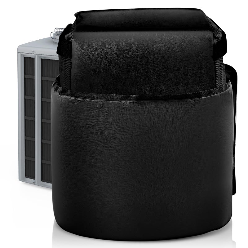 Pangda Air Conditioner Compressor Sound Blanket 12 x 12 x 19 Inches Black Heavy Duty Ac Compressor Sound Blanket for Insulation Noise Reduction and Protection from Rain