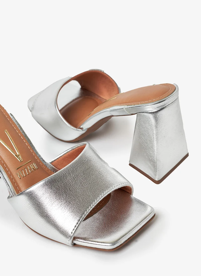 Vizzano  VIZZANO High Heel Sandals for Ladies – SILVER Sandals with Slip On | Comfortable PU Upper & TPR Sole for Women | Best Price UAE