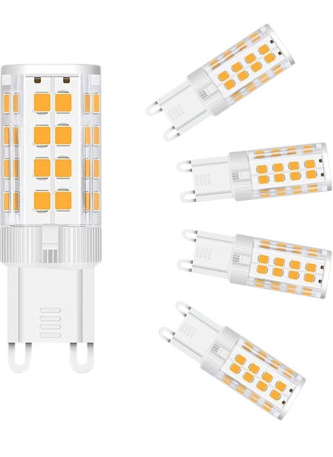 G9 LED Bulb Dual Pin Base 5W, 6000K Replacement 40W Halogen Bulb, White Pendant Flicker Free, Home Lighting Non Dimmable, (5 Pack)