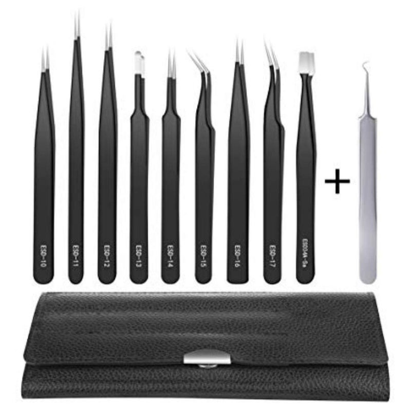 DIY Crafts Diy Crafts 8677 Antistatic Tweezers Repair Nippers Tools Kit Multicolor 4 Piece  - Image 2