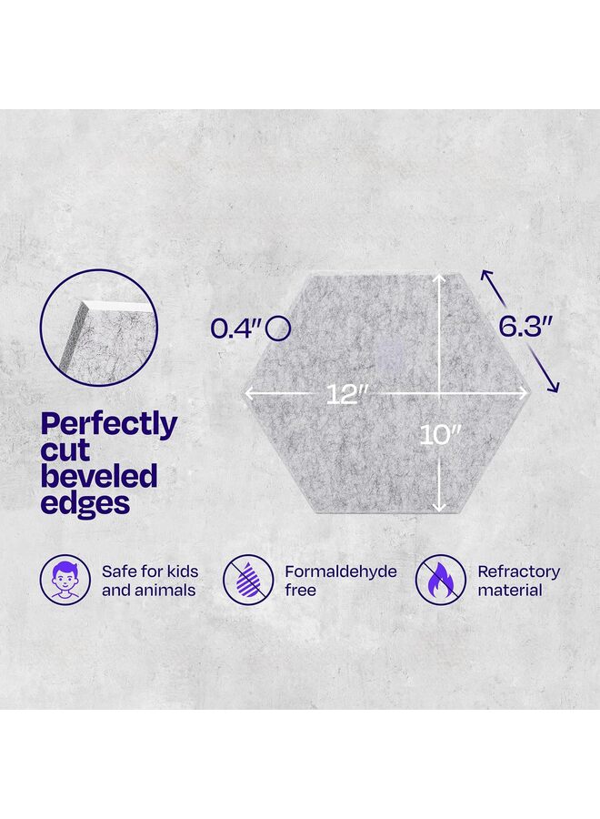 12PCS Acoustic Panels Soundproof Wall Panels Sound Panels High Density Sound Dampening Panels (Color : Gray) - Image 2