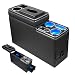 Donpida Center Console Between Seat Organizer for Minivans SUVs Tissue Box TypeC USB Fast Charge 7Color Ambient Light Cup Holders Middle Van Floor Console Storage Box Black - Image 2