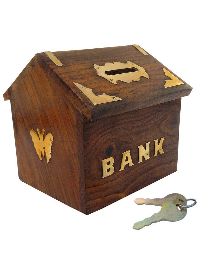ITOS365 ITOS365 Handicrafted Wooden Money Bank - Coin Saving Box - Piggy Bank - Gifts for Kids, Girls, Boys & Adults  - Image 1