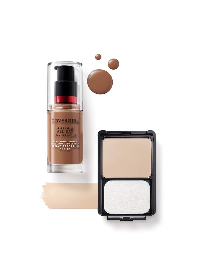CoverGirl - كريم أساس Outlast Allday Stay Fabulous 3In1 متوسط اللون بيج 1 أونصة سائلة - Image 1