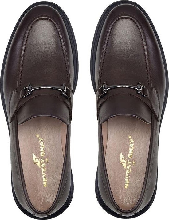 Nevzat Onay Brown Laceless Men's Shoes -59182-  - Image 3